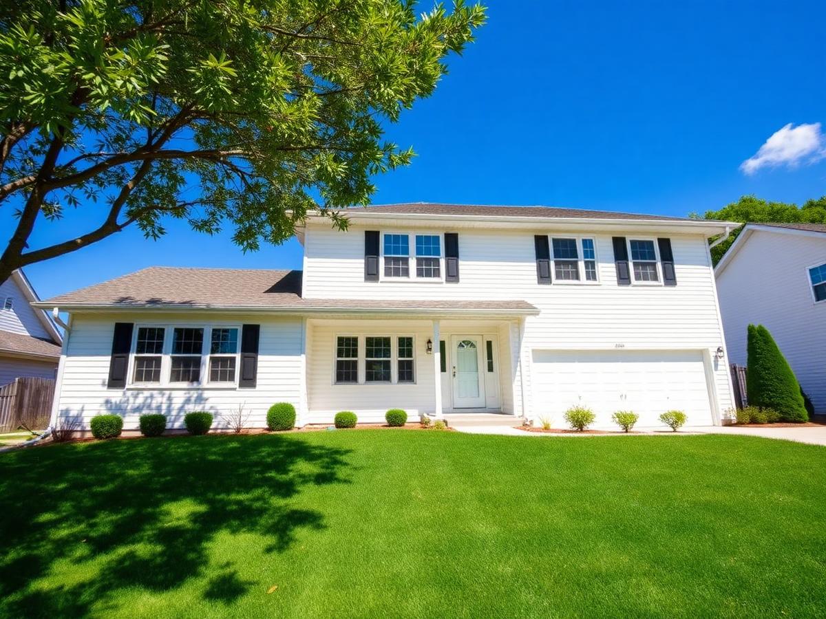 Freshly cleaned home exterior